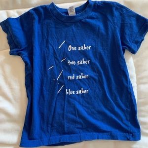 American Apparel 4 Star Wars light saber tshirt